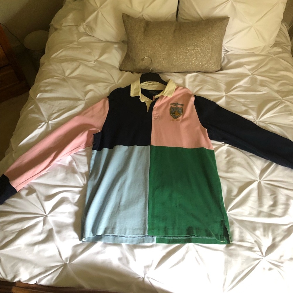 Vintage Polo Ralph Lauren Color Block Rugby Shirt Men’s XL